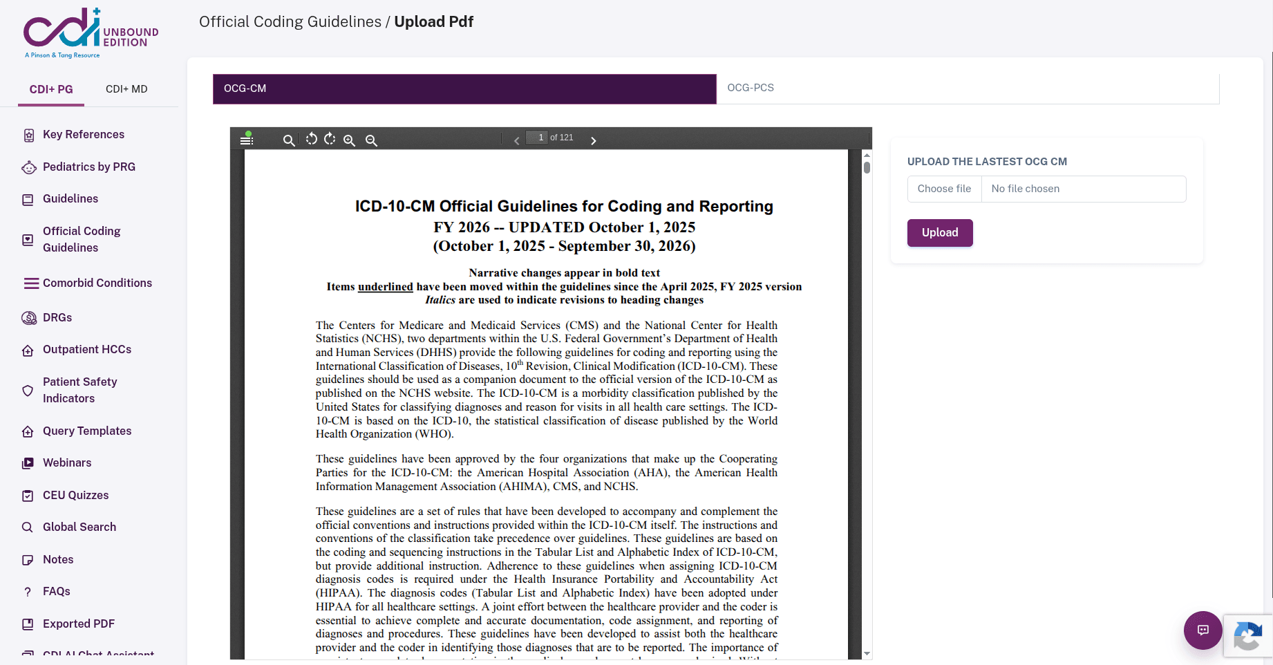 CDIPlus quiz and learning management screen
