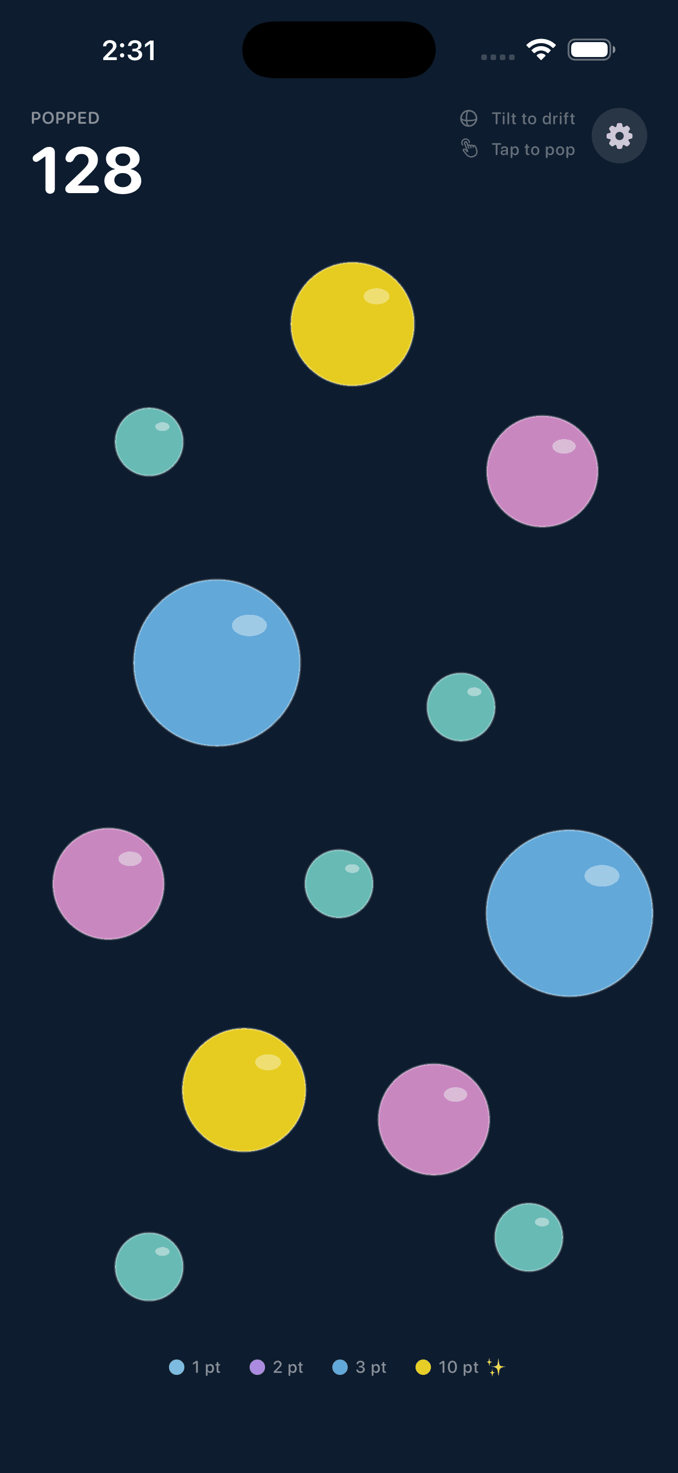 DG Stress Buster happy mood screen