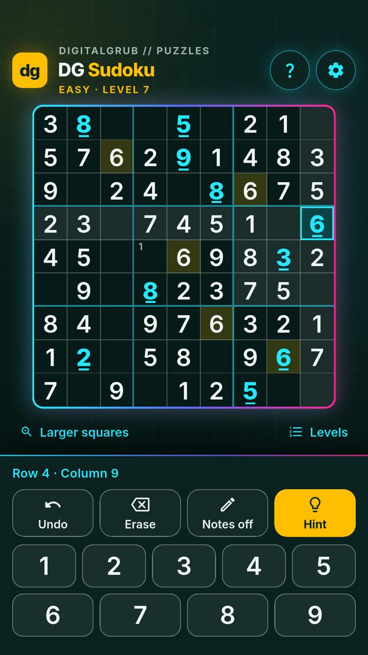 DG Sudoku on iPhone