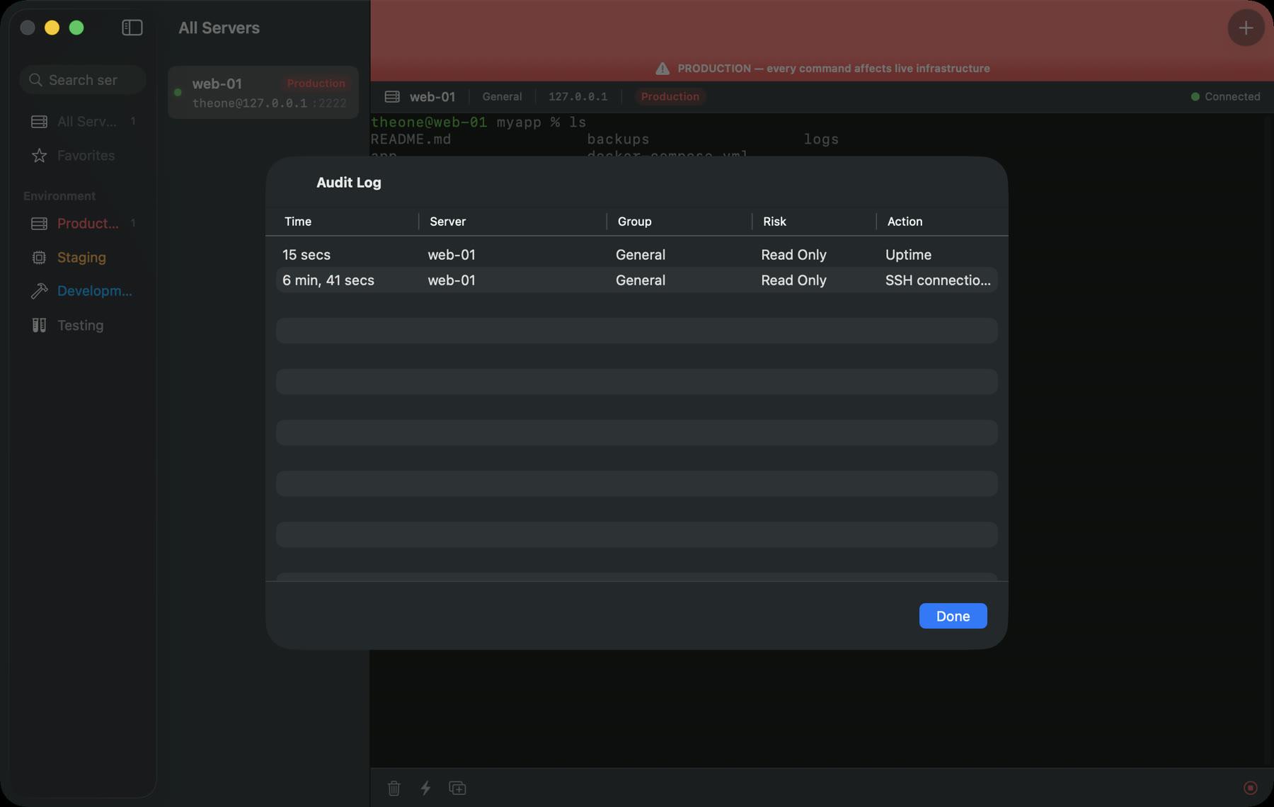 ServerDesk audit trail of what ran where